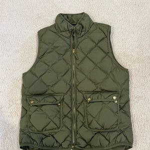Quilted Green Vest with Pockets